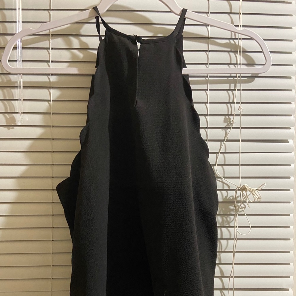 Black high neck tank top